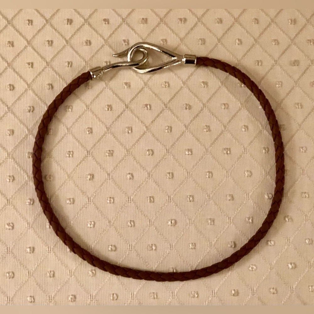 SOLD - Brown leather necklace choker - NEW!
